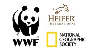 WWF, Heifer and National Geographic logos
